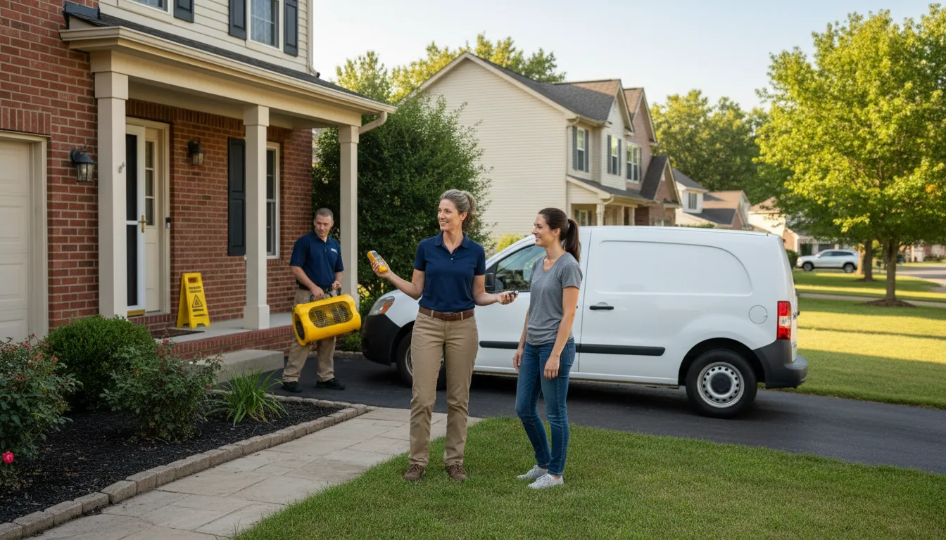 Residential water damage restoration in North Aurora, IL